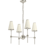 Kohler Lighting Parohn 14" Wide 4 Light Fabric Shade Chandelier Polished Nickel