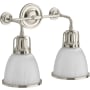Kohler Lighting Hauksbee 18" Wide 2 Light Bell Wall Sconce Polished Nickel