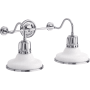 Kohler Lighting Hauksbee 25" Wide 2 Light Vanity Light with Domed Metal Shades White / Polished Chrome