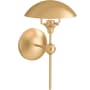 Kohler Lighting Vorleigh 15" Tall 1 Light Adjustable Dome Wall Sconce Brushed Modern Brass