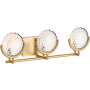 Kohler Lighting Arendela 27" Wide 3 Light Vanity Light with Briolette Faceted Glass Brushed Modern Brass