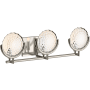 Kohler Lighting Arendela 27" Wide 3 Light Vanity Light with Briolette Faceted Glass Polished Nickel