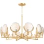 Kohler Lighting Arendela 30" Wide 10 Light Chandelier with Briolette Faceted Glass Modern Brushed Brass