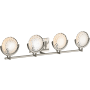 Kohler Lighting Arendela 37" Wide 4 Light Vanity Light with Briolette Faceted Glass Polished Nickel