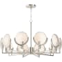Kohler Lighting Arendela 30" Wide 10 Light Chandelier with Briolette Faceted Glass Polished Nickel