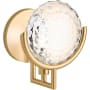 Kohler Lighting Arendela 8" Tall Wall Sconce with Briolette Faceted Glass Brushed Modern Brass