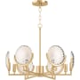 Kohler Lighting Arendela 22" Wide 6 Light Chandelier with Briolette Faceted Glass Brushed Modern Brass