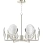 Kohler Lighting Arendela 22" Wide 6 Light Chandelier with Briolette Faceted Glass Polished Nickel