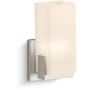 Kohler Lighting Honesty 9" Tall Wall Sconce with Frosted Glass Shade Brushed Nickel