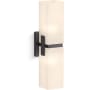 Kohler Lighting Honesty 2 Light 16" Tall Wall Sconce with Frosted Glass Shades Matte Black