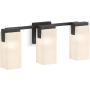 Kohler Lighting Honesty 3 Light 22" Wide Vanity Light with Frosted Glass Shades Matte Black