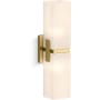 Kohler Lighting Honesty 2 Light 16" Tall Wall Sconce with Frosted Glass Shades Brushed Moderne Brass
