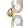 Biscuit Satin Brushed Moderne Brass