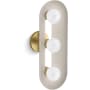 Kohler Lighting Jabot 3 Light 8" Tall Wall Sconce Biscuit Satin Brushed Moderne Brass