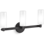 Kohler Lighting Crue 3 Light 22" Wide Vanity Light with Frosted Glass Shades Matte Black