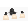 Kohler Lighting Forte 3 Light 23" Wide Bathroom Vanity Light Matte Black