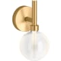 Kohler Lighting Components 12" Tall LED Bathroom Sconce Brushed Moderne Brass