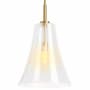 Kohler Lighting Simplice 14" Wide Pendant with Seedy Glass Shade Brushed Moderne Brass