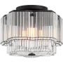 Kohler Lighting Occasion 3 Light 15" Wide Semi-Flush Drum Ceiling Fixture Matte Black