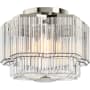 Kohler Lighting Occasion 3 Light 15" Wide Semi-Flush Drum Ceiling Fixture Polished Nickel