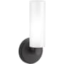 Kohler Lighting Crue 11" Tall Bathroom Sconce with Frosted Glass Shade Matte Black
