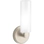 Kohler Lighting Crue 11" Tall Bathroom Sconce with Frosted Glass Shade Brushed Nickel
