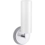 Kohler Lighting Crue 11" Tall Bathroom Sconce with Frosted Glass Shade Polished Chrome