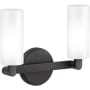 Kohler Lighting Crue 2 Light 12" Wide Vanity Light with Frosted Glass Shades Matte Black