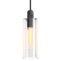 Kohler Lighting Crue 5" Wide Mini Pendant with Clear Glass Shade Matte Black