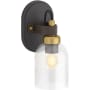 Kohler Lighting Tannage 11" Tall Wall Sconce Matte Black / Brushed Moderne Brass