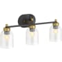 Kohler Lighting Tannage 3 Light 25" Wide Vanity Light Matte Black / Brushed Moderne Brass