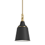 Kohler Lighting Varla 9" Wide Mini Pendant Black / Brass