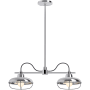 Kohler Lighting Modern Farm 23" Wide 2 Light Linear Chandelier Polished Chrome