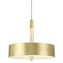 Kovacs Drifting Droplets 6 Light 28" Wide LED Crystal Pendant with Rock Crystallite Brushed Brass