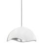 Kovacs Eclos 24" Wide Pendant Textured White / Silver Leaf