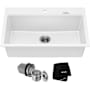 Kraus Quarza 30-3/4" Single Basin Dual Mount (Drop In or Undermount) Granite Composite Kitchen Sink White