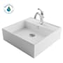 Kraus Elavo and Arlo 18-1/2" Vitreous China Vessel Bathroom Sink with 1.2 GPM Deck Mounted Bathroom Faucet and Pop-Up Drain Assembly Chrome