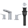 Kraus Indy 1.2 GPM Widespread Bathroom Faucet with Pop-Up Drain Assembly and Overflow Cap Chrome