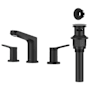 Kraus Indy 1.2 GPM Widespread Bathroom Faucet with Pop-Up Drain Assembly and Overflow Cap Matte Black