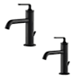 Kraus Pack of (2) Ramus 1.2 GPM Single Hole Bathroom Faucet with Pop-Up Drain Assembly Matte Black