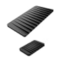 Kraus Self-Draining Silicone Dish Drying Mat and Silicone Soap Dish Holder Black
