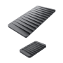 Kraus Self-Draining Silicone Dish Drying Mat and Silicone Soap Dish Holder Dark Grey