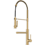 Kraus Artec Pro 1.8 GPM Single Hole Pre-Rinse Pull Down Kitchen Faucet with Pot Filler Spout and Reach Technology Spot Free Brushed Brass