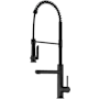 Kraus Artec Pro 1.8 GPM Single Hole Pre-Rinse Pull Down Kitchen Faucet with Pot Filler Spout and Reach Technology Matte Black