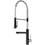 Kraus Artec Pro 1.8 GPM Single Hole Pre-Rinse Pull Down Kitchen Faucet with Pot Filler Spout and Reach Technology Spot-Free Stainless Steel / Matte Black