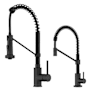 Kraus Bolden 1.8 GPM Single Hole Pull Down Kitchen Faucet and Water Filter Faucet Combo - Less Filter System Matte Black