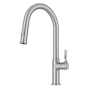 Kraus Torak 1.8 GPM Single Hole Pull Down Kitchen Faucet with Curved Spout Spot Free Stainless Steel