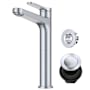 Kraus Indy 1.2 GPM Vessel Single Hole Bathroom Faucet with Push Push Pop-Up Drain Assembly and Overflow Cap Chrome
