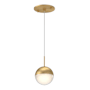 Kuzco Lighting Pluto 4" Wide LED Mini Pendant Brushed Gold