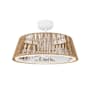 Kuzco Lighting Isla 24" 3 Blade Indoor Smart LED Ceiling Fandelier with Rope Shade White / Braided Rope